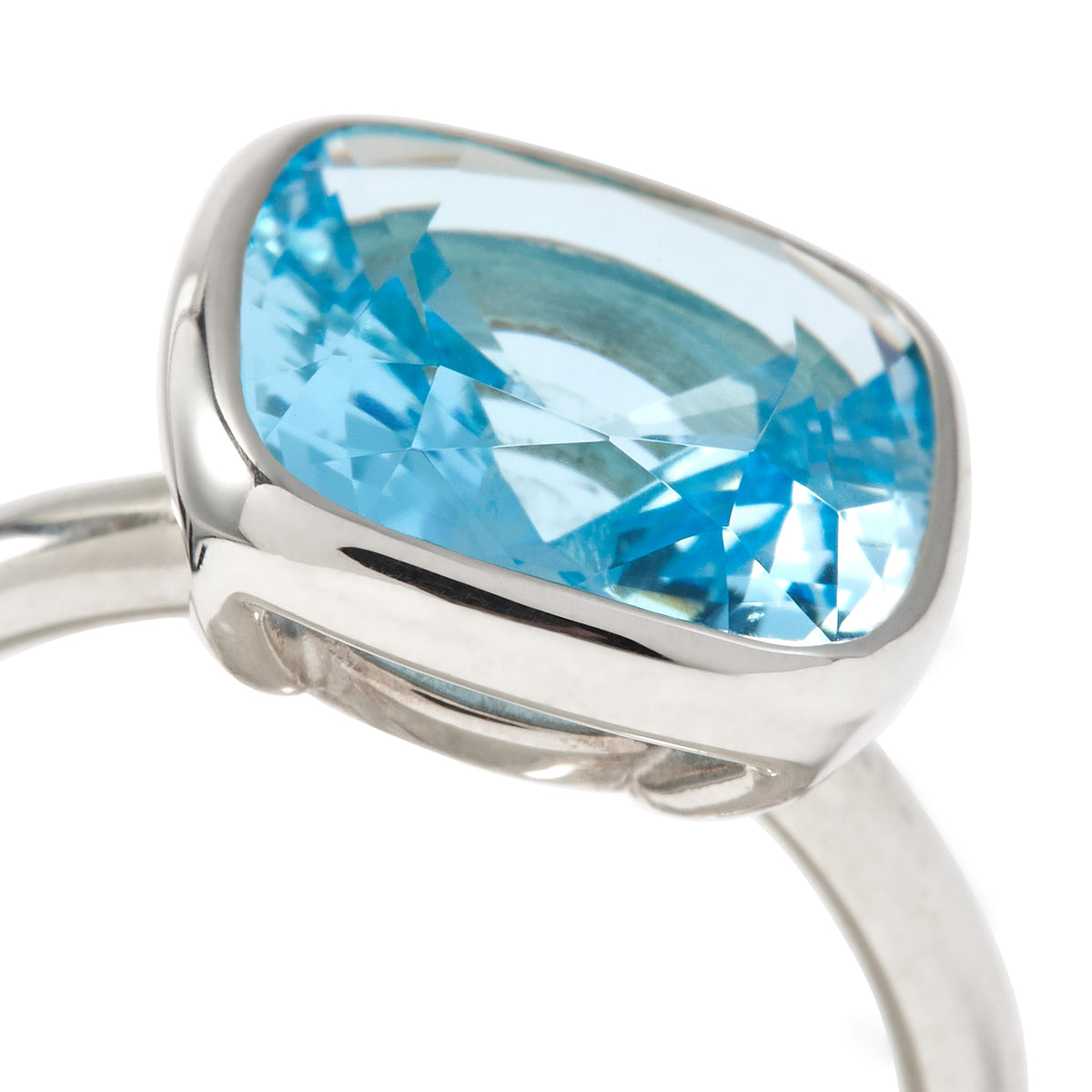 Sterling silver blue hot sale topaz ring