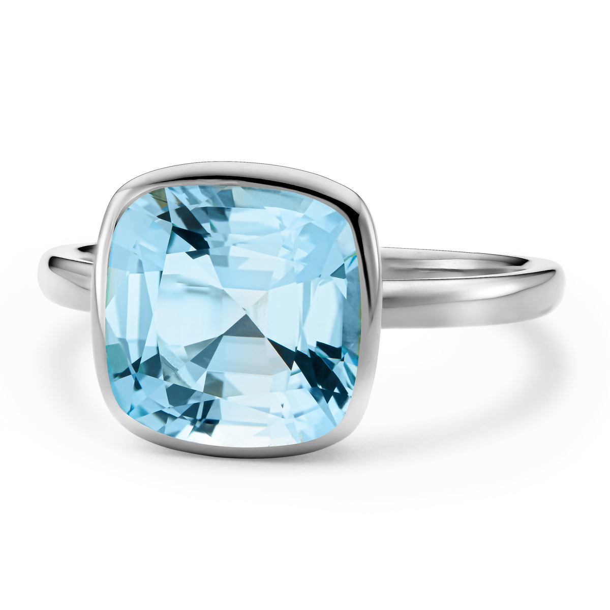 Cushion cut 2024 blue topaz