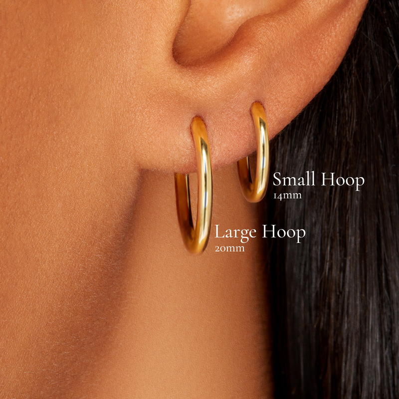 Large Hoops (Solid 18ct Gold)