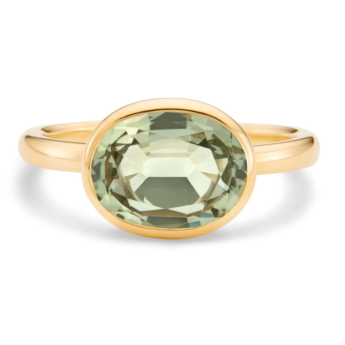 The Kate (Oval Cut Prasiolite in Solid 18ct Gold) | Lisa Eldridge