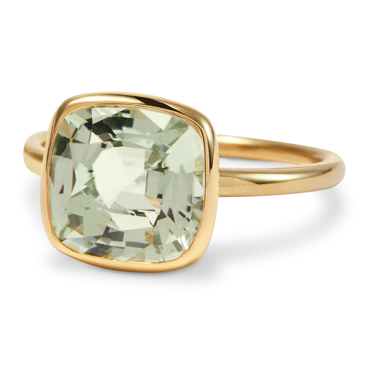 The Kate (Cushion Cut Prasiolite in Solid 18ct Gold) | Lisa Eldridge